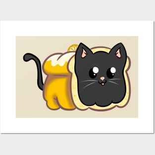 Lemon Cake Loaf Cat Posters and Art